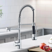WELS Kitchen Mixer Taps 360° Swivel Pull Out Spout Spray Sink Faucet Brass