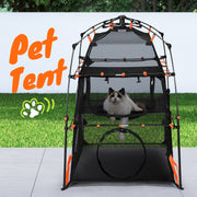 3-Tier Foldable Mesh Cat Tent Tower with Carry Bag