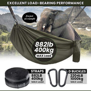 Double Camping Hammock with Integrated Mosquito Net
