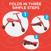 Scuttlebug Beetle Three-Wheel Ride-On Tricycle for Toddlers 1–3 Years – Red & Black