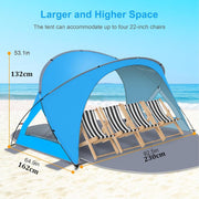 Portable Beach Tent for 3–4 People – UPF 50+