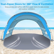Portable Beach Tent for 3–4 People – UPF 50+