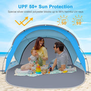 Portable Beach Tent for 3–4 People – UPF 50+