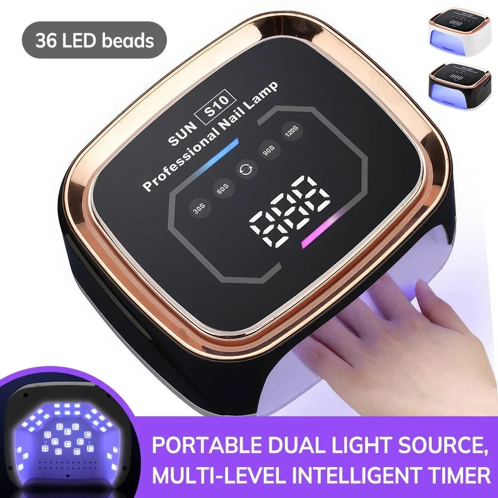 168W UV LED Nail Lamp with LCD Display & Automatic Sensor