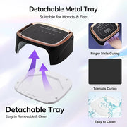 168W UV LED Nail Lamp with LCD Display & Automatic Sensor
