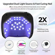 168W UV LED Nail Lamp with LCD Display & Automatic Sensor