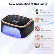 168W UV LED Nail Lamp with LCD Display & Automatic Sensor