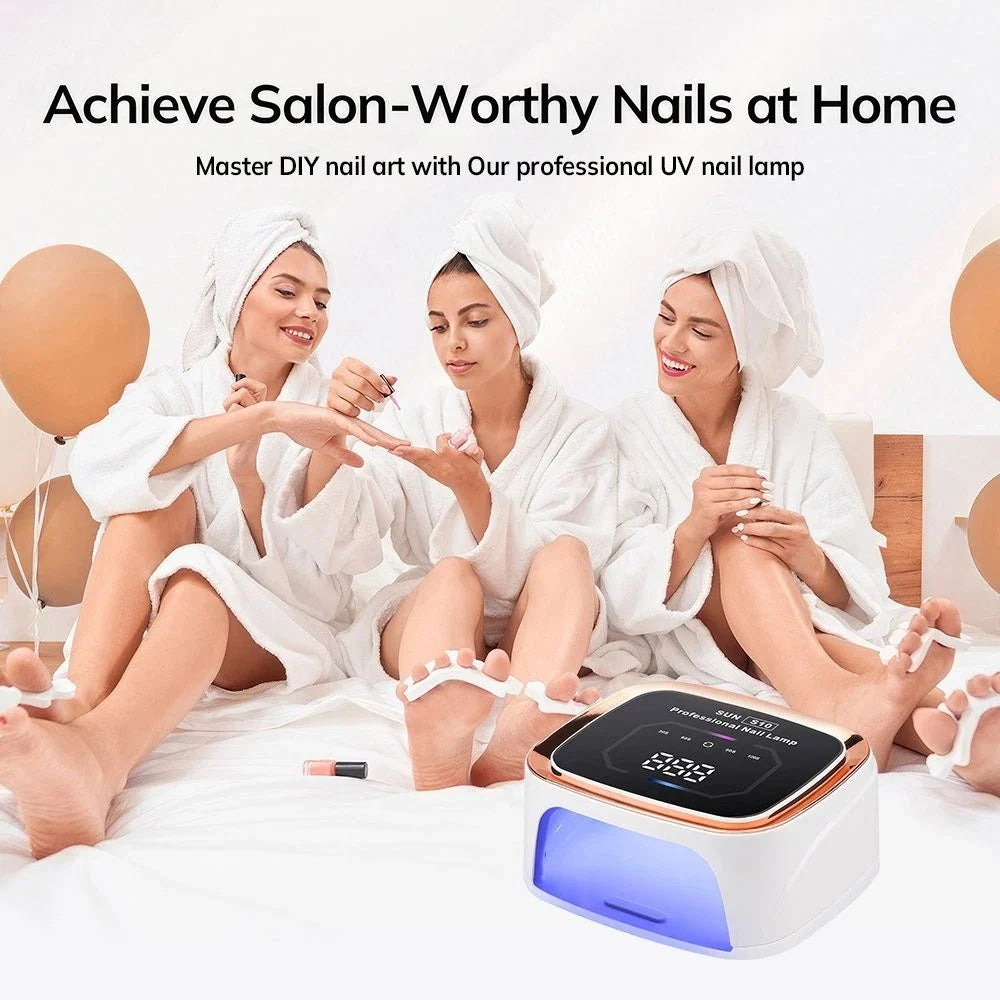 168W UV LED Nail Lamp with LCD Display & Automatic Sensor