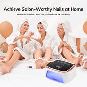 168W UV LED Nail Lamp with LCD Display & Automatic Sensor