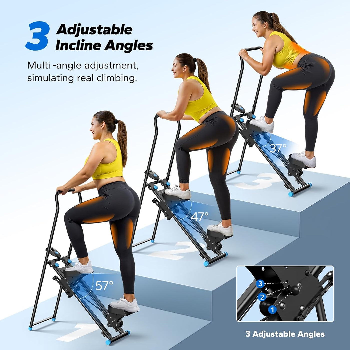 Foldable Vertical Climber Full-Body Cardio Exercise Machine