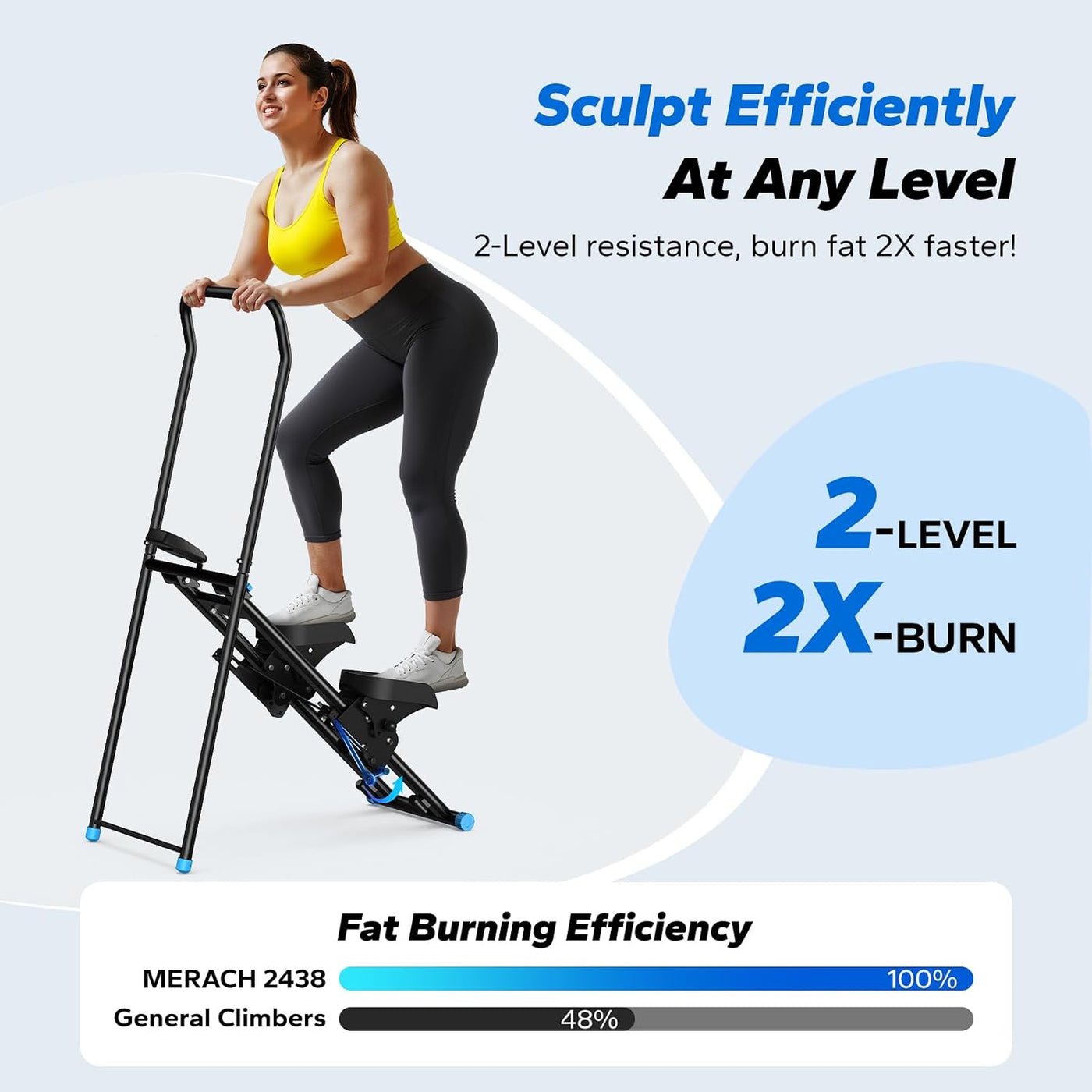 Foldable Vertical Climber Full-Body Cardio Exercise Machine