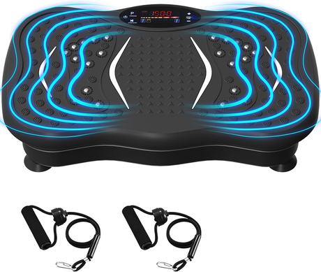 Black vibration plate exercise machine