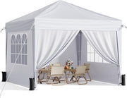 10 × 10 ft Pop-Up Canopy Tent with Four Removable Sidewalls