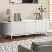 Modern 160cm TV Cabinet Entertainment Unit with 3 Doors – White