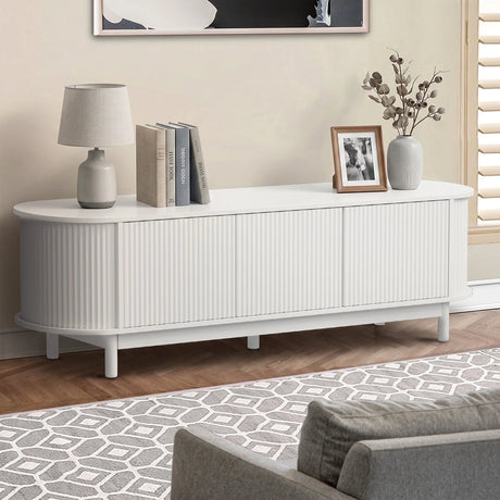 Modern white 160 cm TV cabinet – image 2