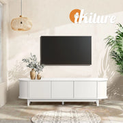 Modern 160cm TV Cabinet Entertainment Unit with 3 Doors – White