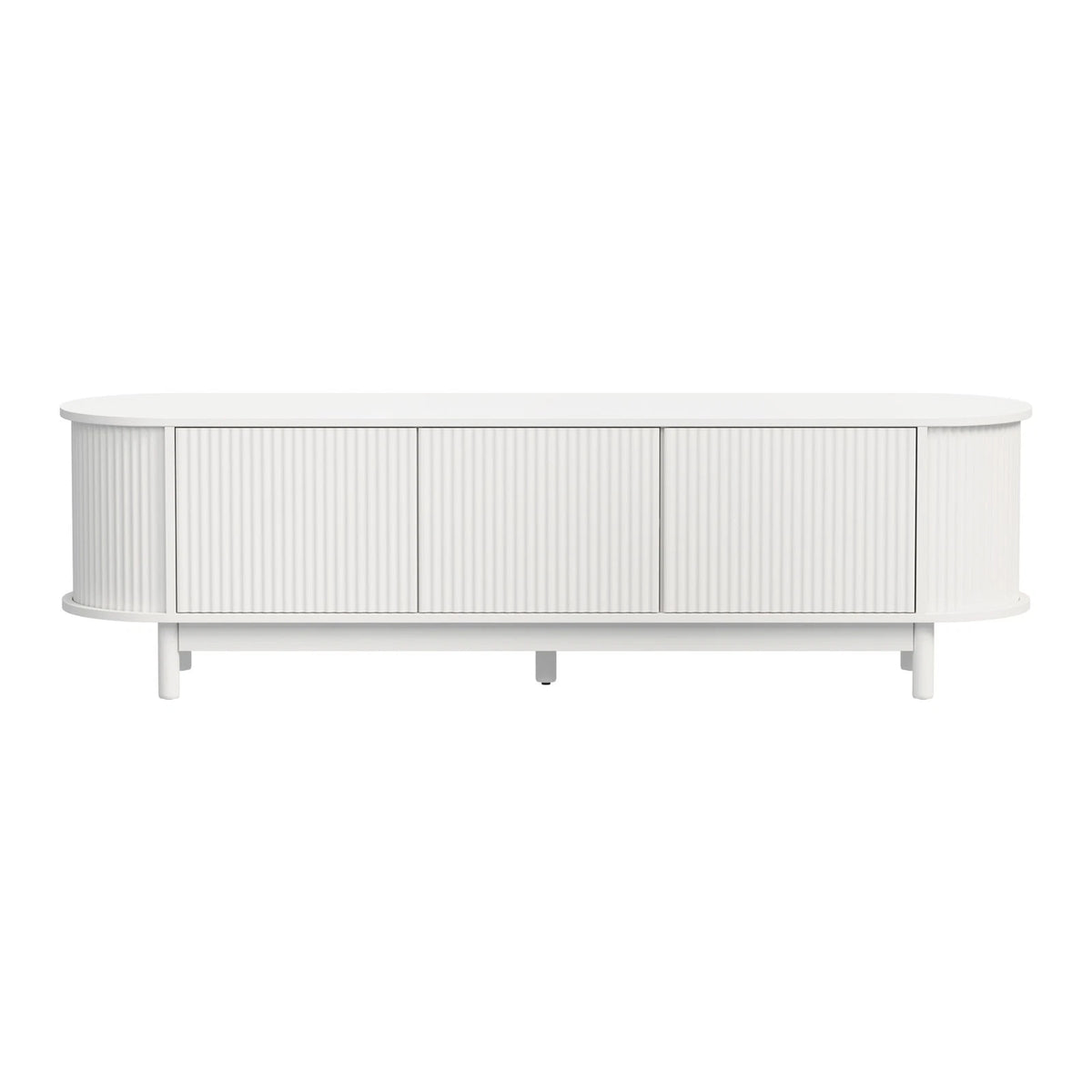 Modern 160cm TV Cabinet Entertainment Unit with 3 Doors – White