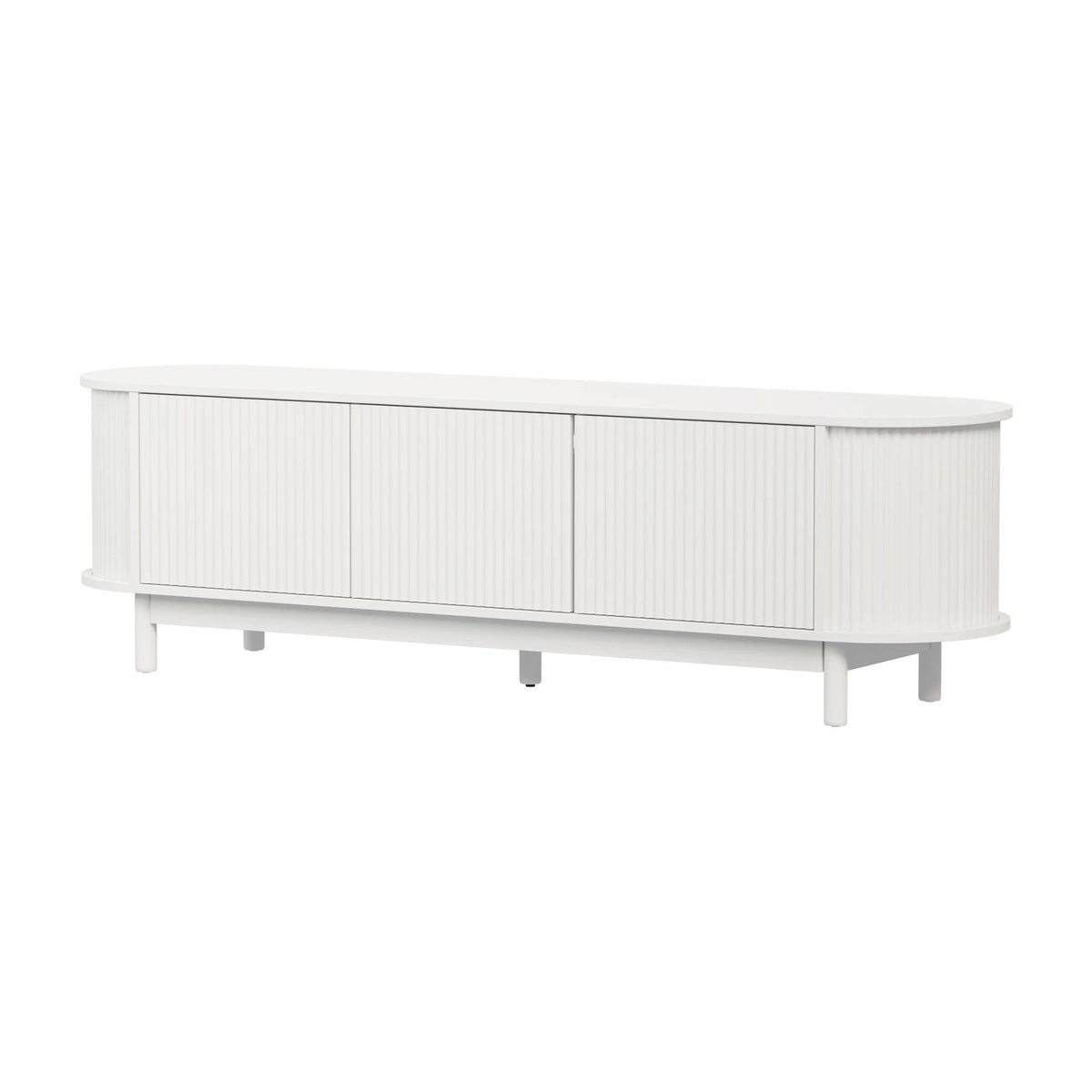 Modern 160cm TV Cabinet Entertainment Unit with 3 Doors – White
