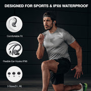 Bluetooth 5.3 Wireless Sport Earbuds with LED Charging Case