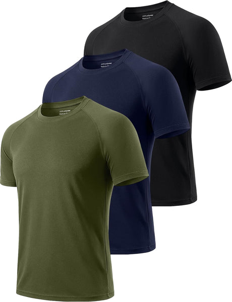 Men’s Quick-Dry Workout T-Shirts – 3 or 5 Pack