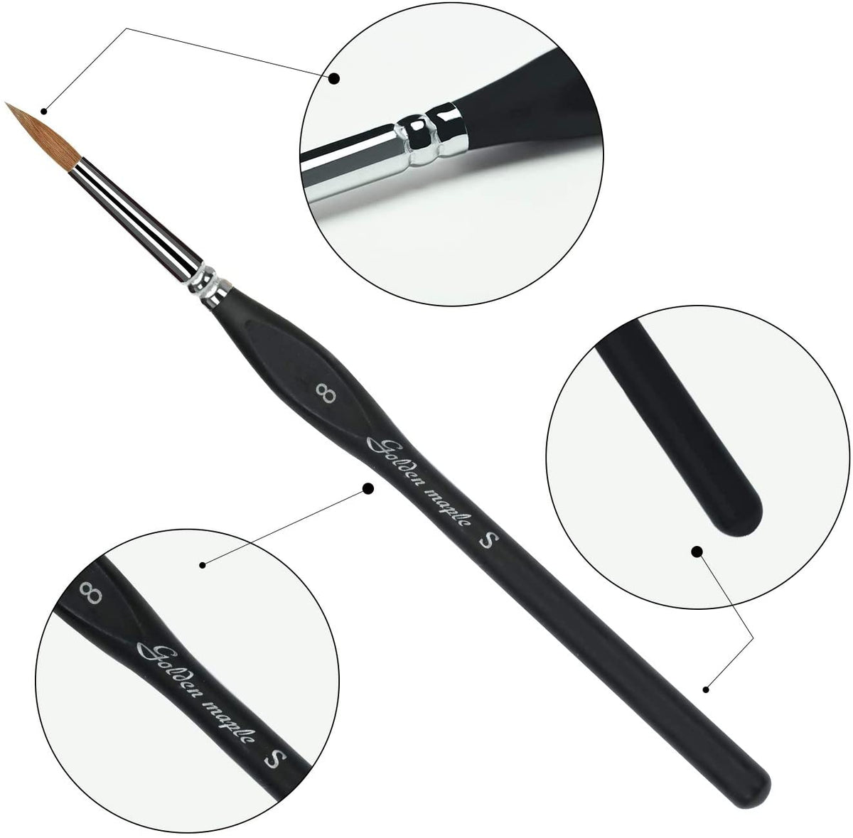 Artist Paint Brushes set-10 Pcs Best Professional Detail Paint Brush, Miniature Brushes Will Keep a Fine Point and Spring, for Watercolour, Oil, Acrylic, Nail Art & Models, Paint by Numbers