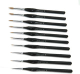 Artist Paint Brushes set-10 Pcs Best Professional Detail Paint Brush, Miniature Brushes Will Keep a Fine Point and Spring, for Watercolour, Oil, Acrylic, Nail Art & Models, Paint by Numbers
