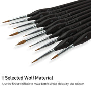 Artist Paint Brushes set-10 Pcs Best Professional Detail Paint Brush, Miniature Brushes Will Keep a Fine Point and Spring, for Watercolour, Oil, Acrylic, Nail Art & Models, Paint by Numbers