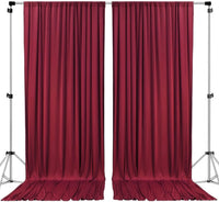 10 feet x 8 feet Polyester Backdrop Drapes Curtains Panels with Rod Pockets - Wedding Ceremony Party Home Window Decorations - Black (DRAPE-5X8-BLACK)