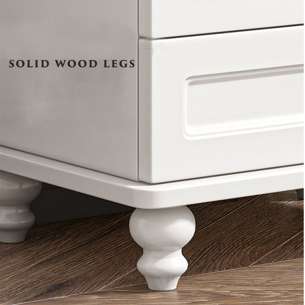 Modern White TV Stand Storage Cabinet