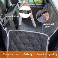 6-in-1 Grey Dog Car Hammock – 137 × 147 cm