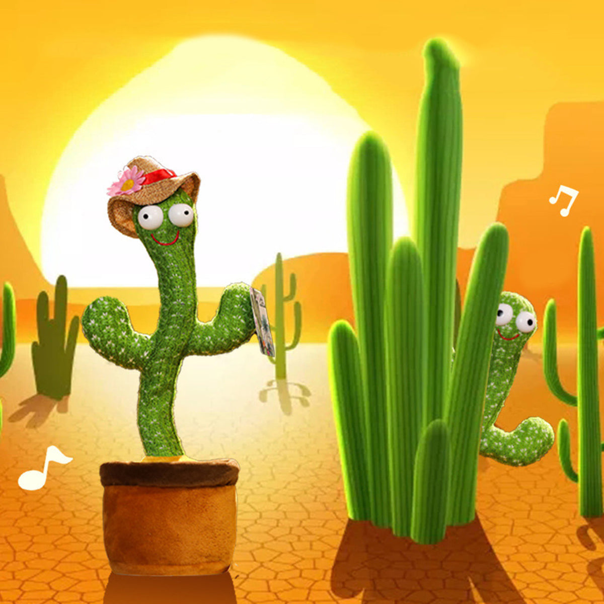 USB Dancing & Talking Cactus Plush Toy