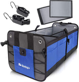 Car Trunk Organizer - Durable Storage SUV Cargo Organizer Adjustable, Blue