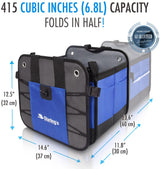Car Trunk Organizer - Durable Storage SUV Cargo Organizer Adjustable, Blue