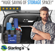 Car Trunk Organizer - Durable Storage SUV Cargo Organizer Adjustable, Blue