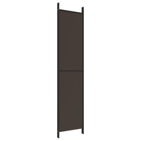 200 × 220 cm 4-Panel Brown Fabric Room Divider