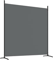 Anthracite 3-Panel Fabric Room Divider – 525 × 180cm
