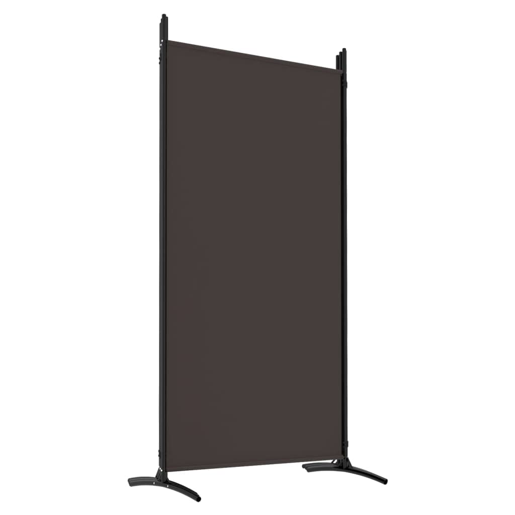 6-Panel Room Divider Living Room Bedroom Partition Privacy Protection Screen Room Separator Folding Dressing Wall Brown Fabric