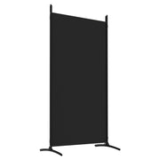 346 × 180 cm 4-Panel Black Fabric Room Divider