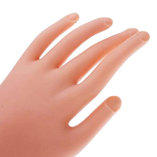 Nail Art Soft Practice Hand with Flexible Stand Desk Clamp, Beauties Factory Moveable Training Hand Trainer Practice Kit False Hands For Nail Design Practice Tool