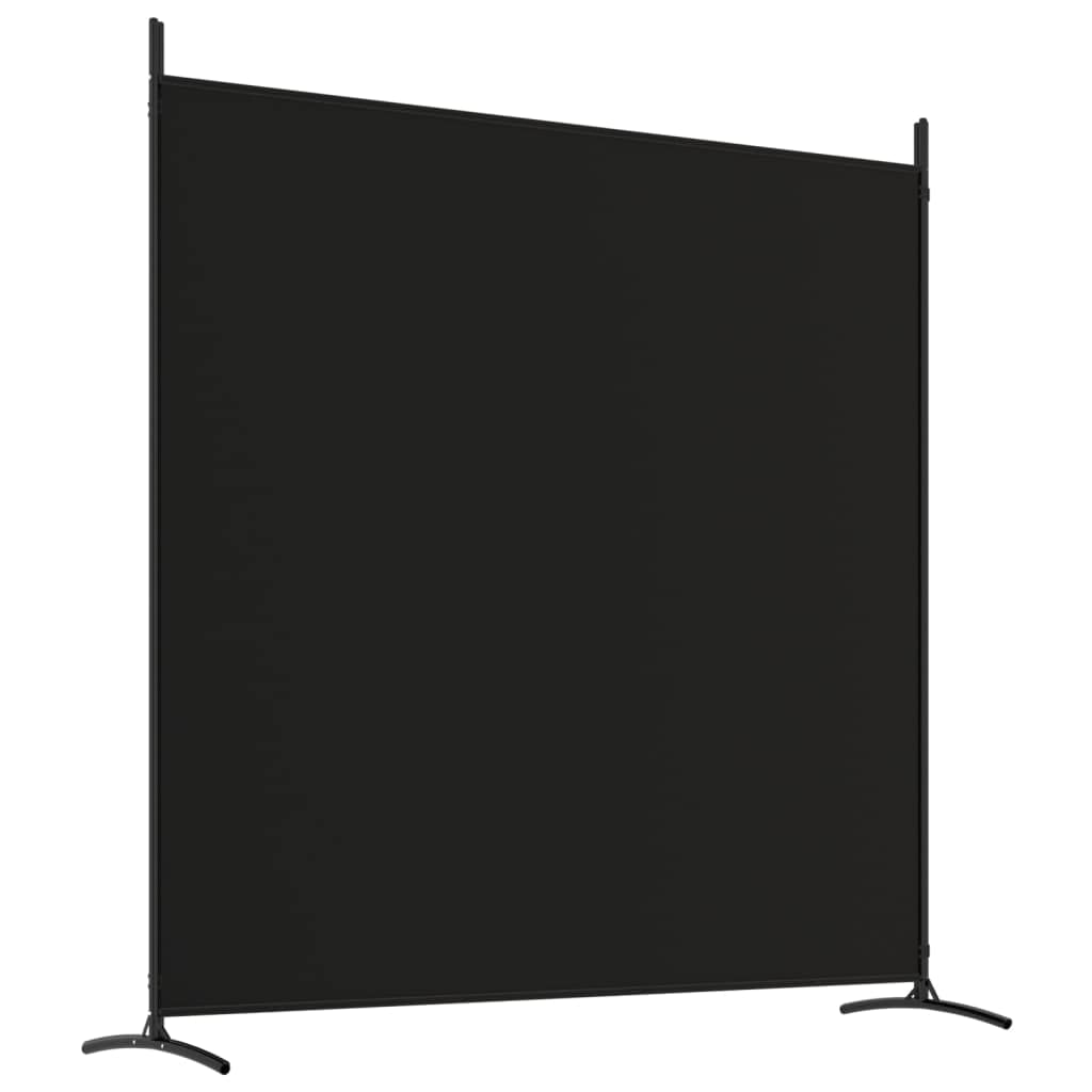 Black 3-Panel Fabric Room Divider – 525 × 180cm