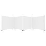 White 4-Panel Fabric Room Divider – Approx. 348 × 180cm