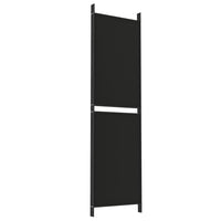 200 × 180 cm 4-Panel Black Fabric Room Divider