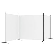 White 3-Panel Fabric Room Divider – 525 × 180cm