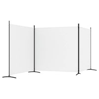 White 3-Panel Fabric Room Divider – 525 × 180cm
