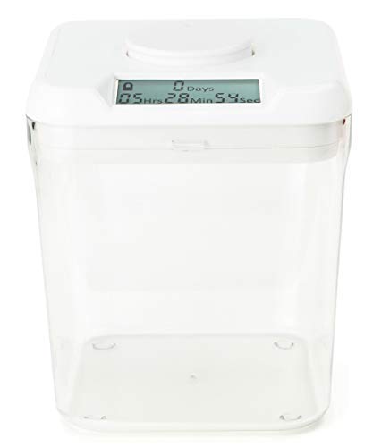Medium Timed Locking Container – White Lid, Clear Base