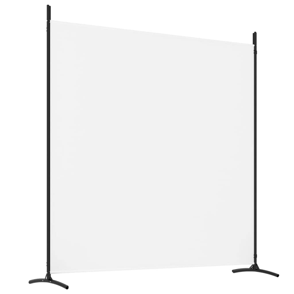 White 4-Panel Fabric Room Divider – Approx. 348 × 180cm