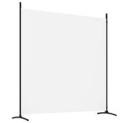 White 4-Panel Fabric Room Divider – Approx. 348 × 180cm