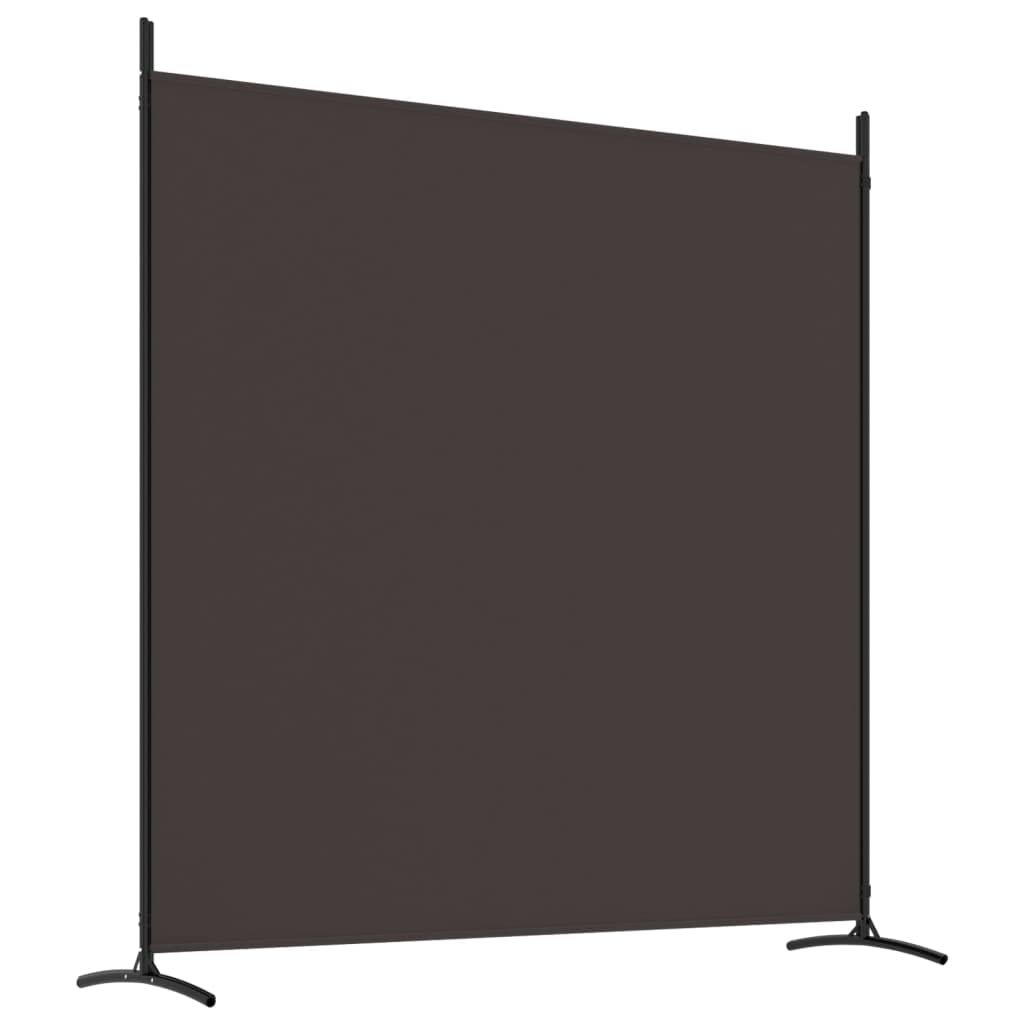 Brown 3-Panel Fabric Room Divider – 525 × 180cm