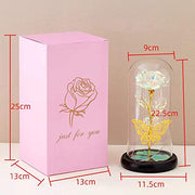 LED Rose in Glass Dome – Red, Blue or Purple