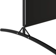 346 × 180 cm 4-Panel Black Fabric Room Divider